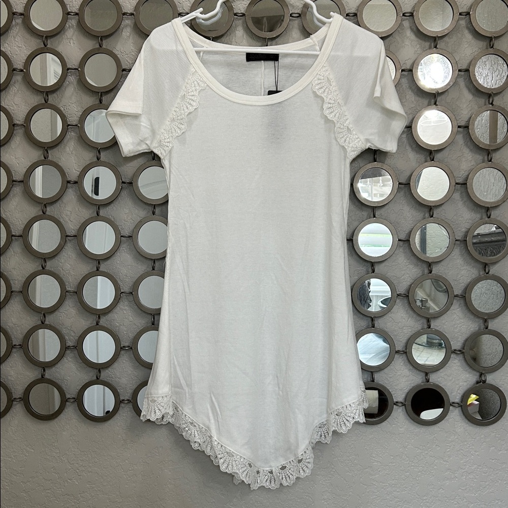 Doublju White Lace Tunic